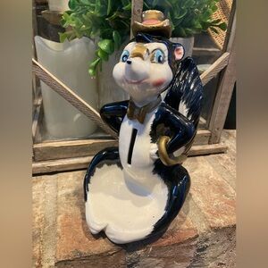 Vintage MCM Kreiss Skunk Piggy Bank, Trinket holder